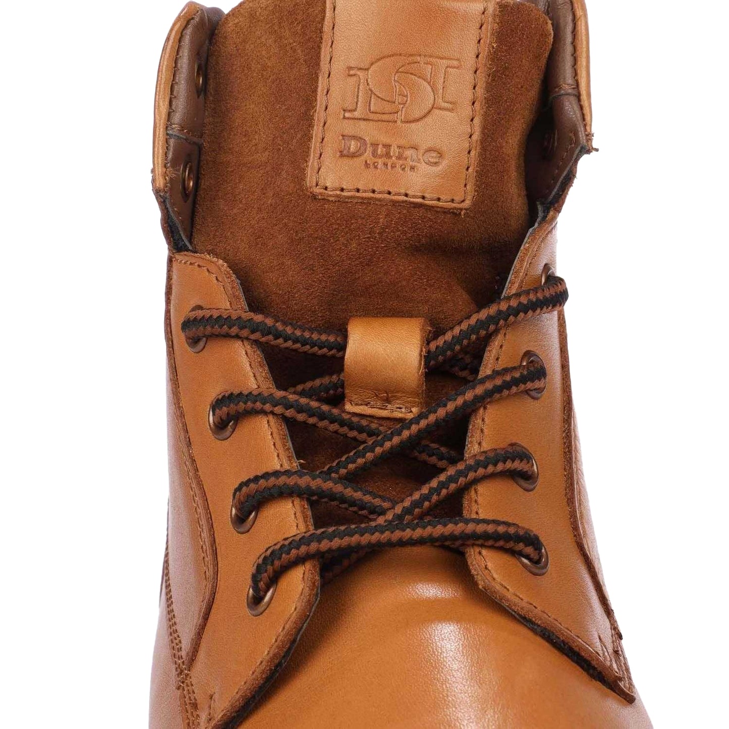 Brown-Brown - Pack Shot - Dune London Mens Contor Leather Flat Heel Ankle Boots