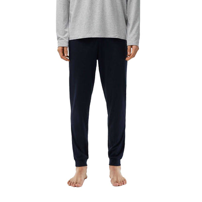 Navy-Grey - Lifestyle - Lacoste Mens Fitted Long-Sleeved Pyjama Set