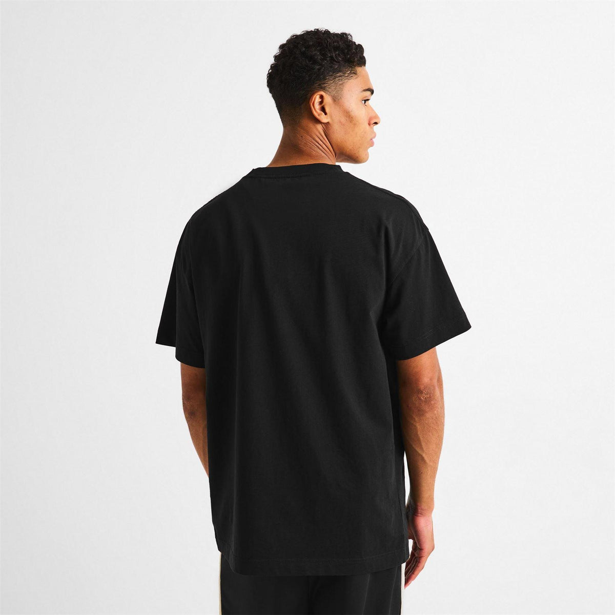 Black - Pack Shot - Palm Angels Mens Graphic Print Regular T-Shirt