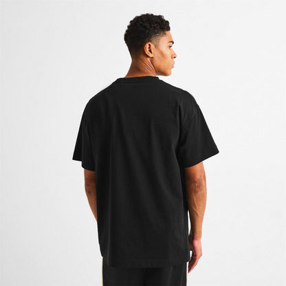 Black - Pack Shot - Palm Angels Mens Graphic Print Regular T-Shirt