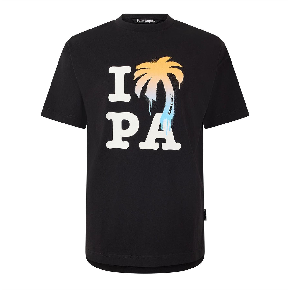 Black - Front - Palm Angels Mens Graphic Print Regular T-Shirt