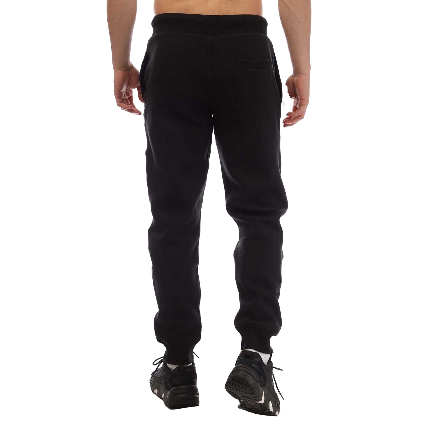 Black - Back - Superdry Mens Vintage Logo Embroidered Jogging Bottoms