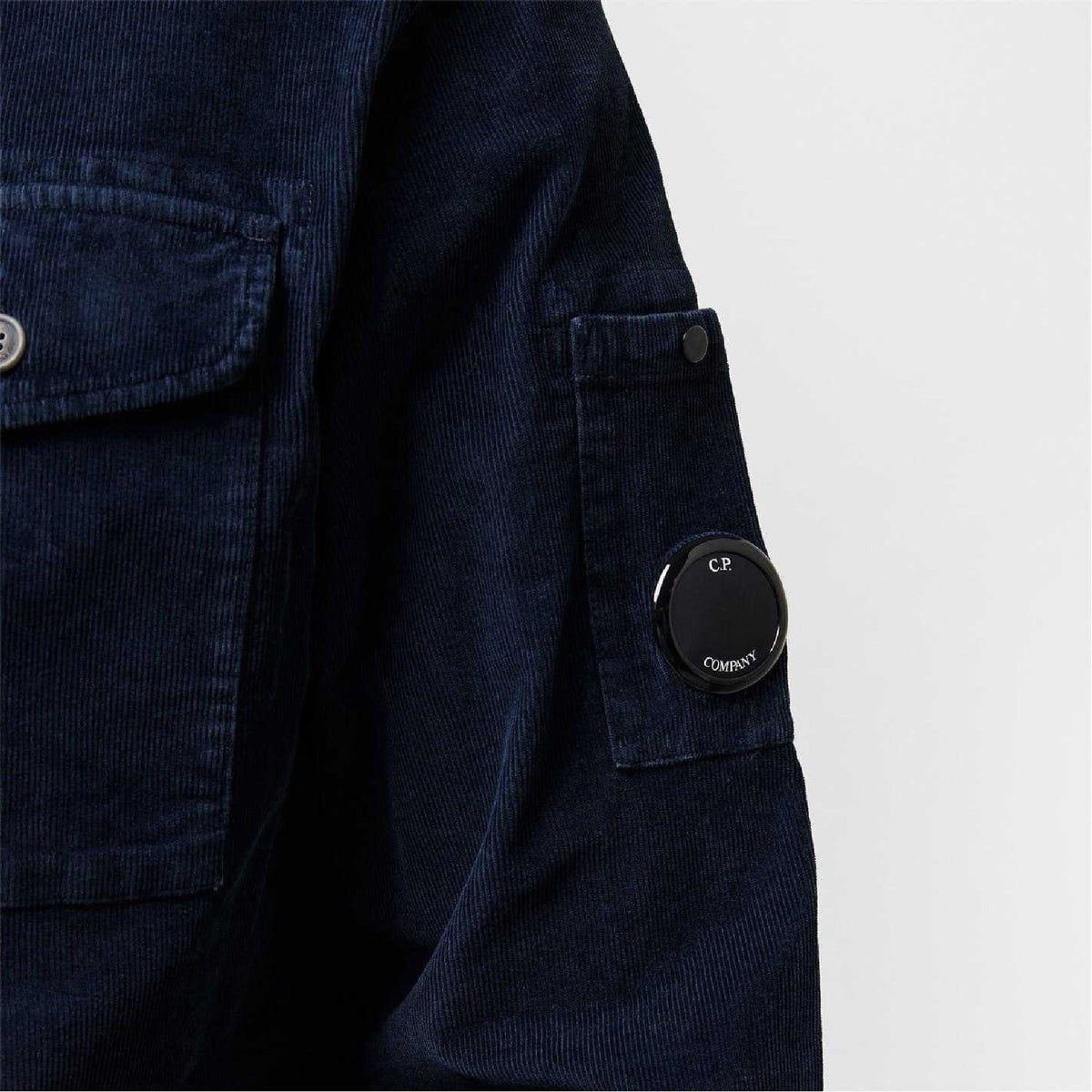 Blue - Side - CP Company Mens Corduroy Shirt
