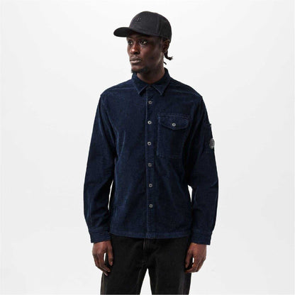 Blue - Lifestyle - CP Company Mens Corduroy Shirt