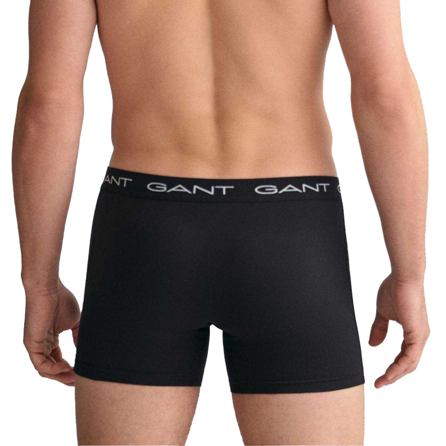 Black - Back - Gant Mens Boxer Shorts (Pack of 3)