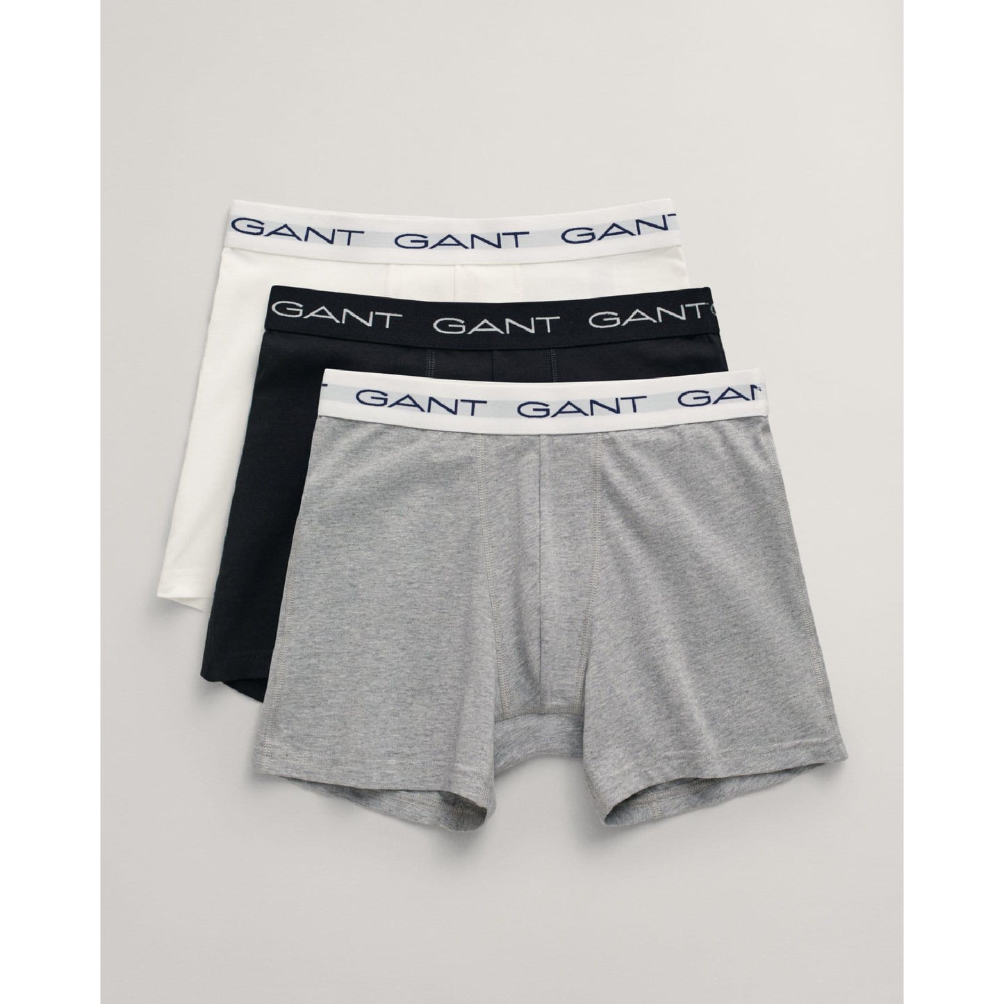 Grey - Front - Gant Mens Boxer Shorts (Pack of 3)