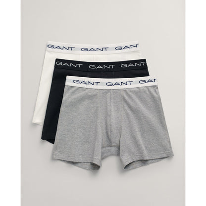 Grey - Front - Gant Mens Boxer Shorts (Pack of 3)