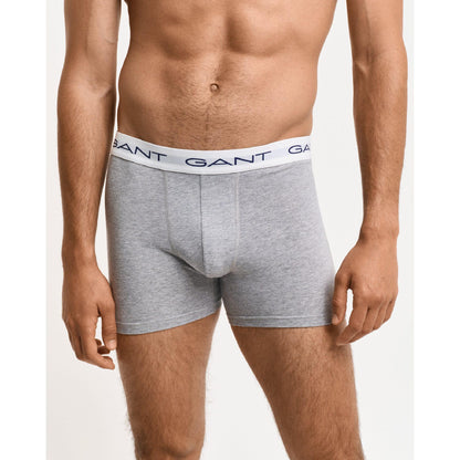 Grey - Back - Gant Mens Boxer Shorts (Pack of 3)