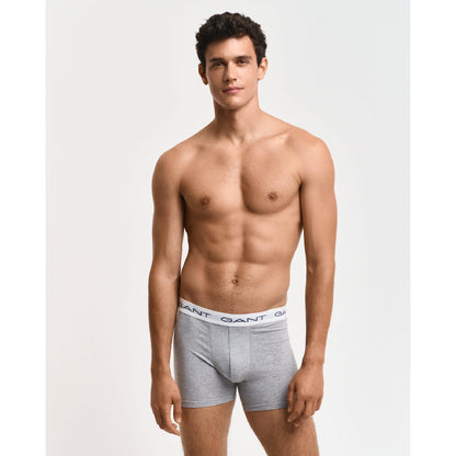 Grey - Side - Gant Mens Boxer Shorts (Pack of 3)