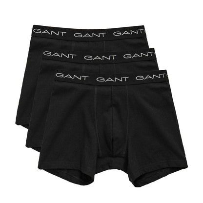 Black - Front - Gant Mens Boxer Shorts (Pack of 3)
