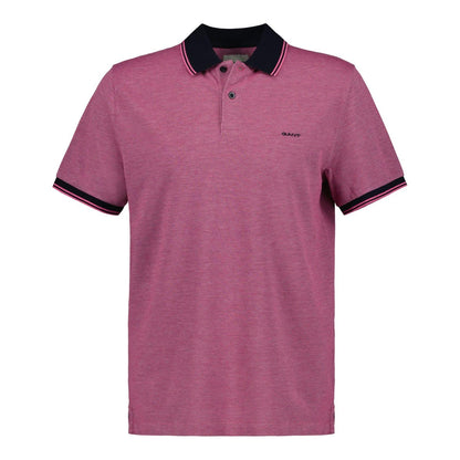 Pink - Front - Gant Mens 4-Color Oxford Polo Shirt