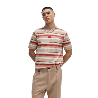 Multicoloured - Lifestyle - Hugo Mens Diragolino Striped T-Shirt