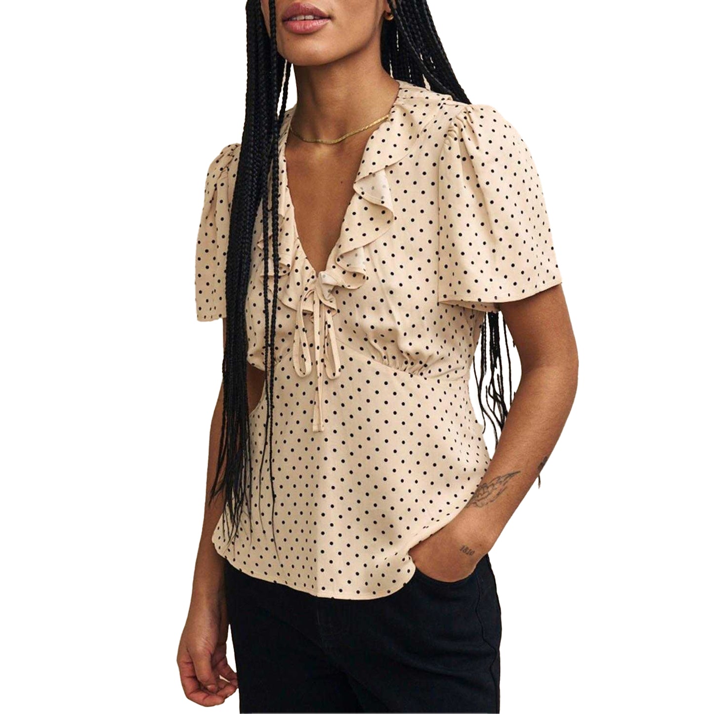 Cream - Front - Nobody´s Child Womens-Ladies Joely Blouse
