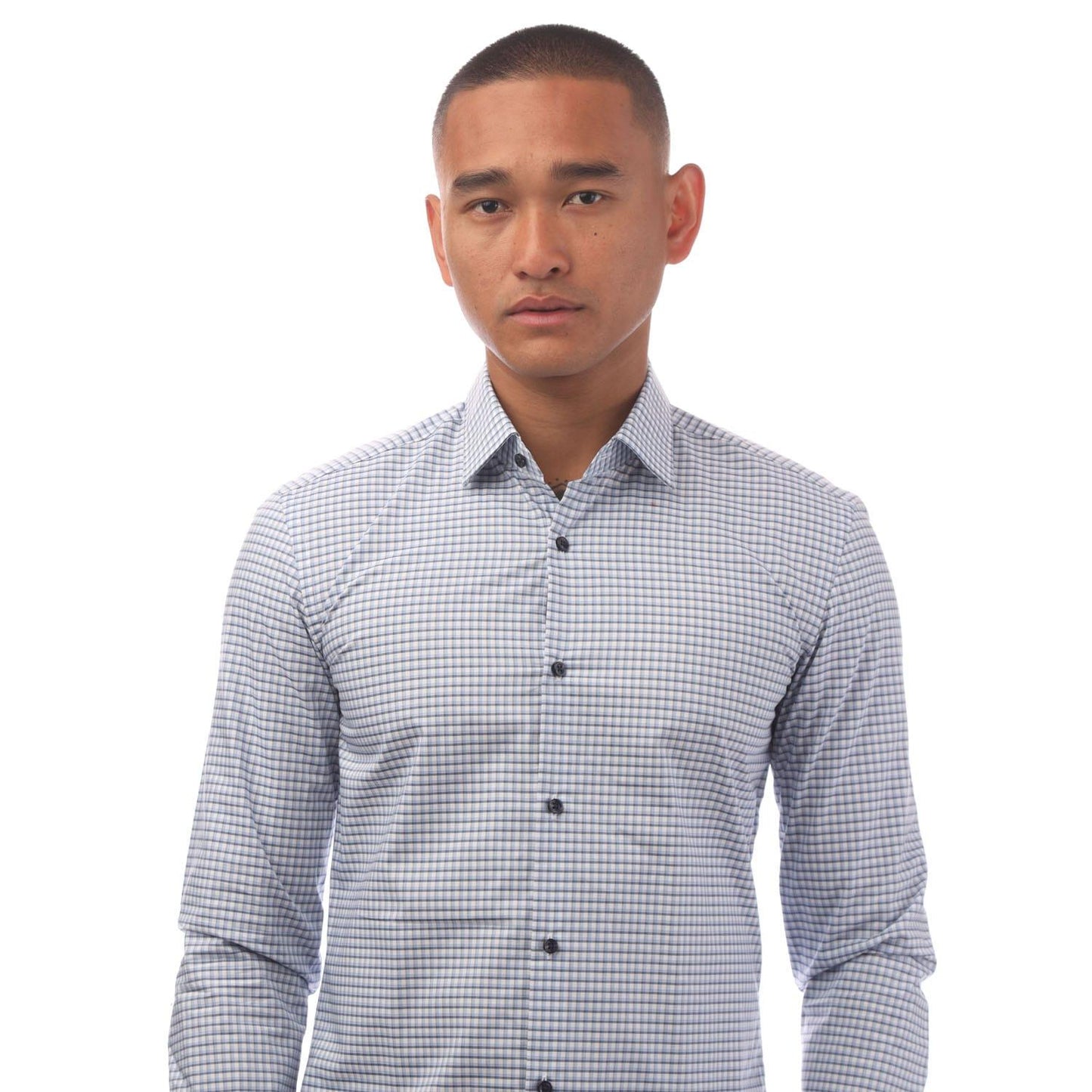 Light Blue - Side - Hugo Boss Mens Kenno Shirt