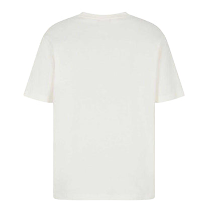 White - Back - Emporio Armani EA7 Mens Regular Fit Botanical Graphic Print Crew Neck Short Sleeved T-Shirt