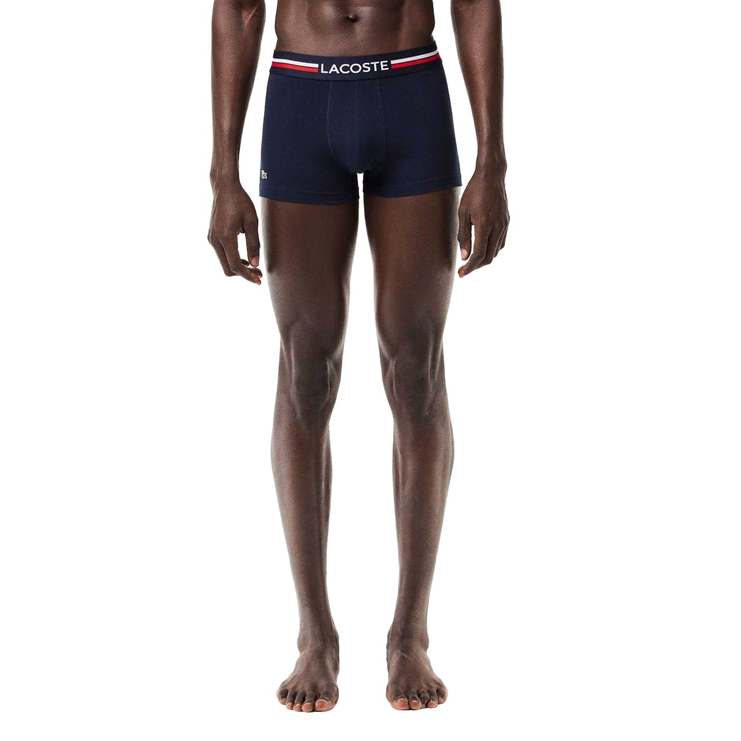Navy-White - Lifestyle - Lacoste Mens Boxer Shorts (Pack of 3)