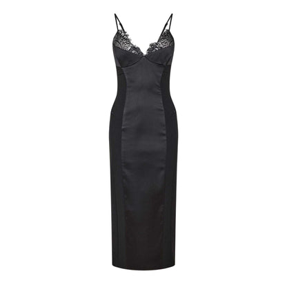 Black - Front - Bardot Womens Ladies Katana Bodycon Dress