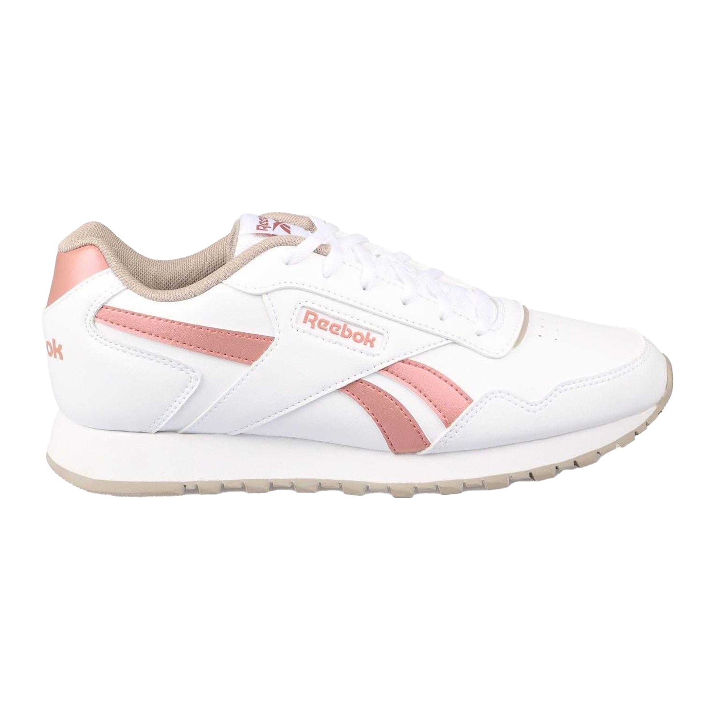 White-Light Pink - Side - Reebok Childrens-Kids Royal Glide Trainers