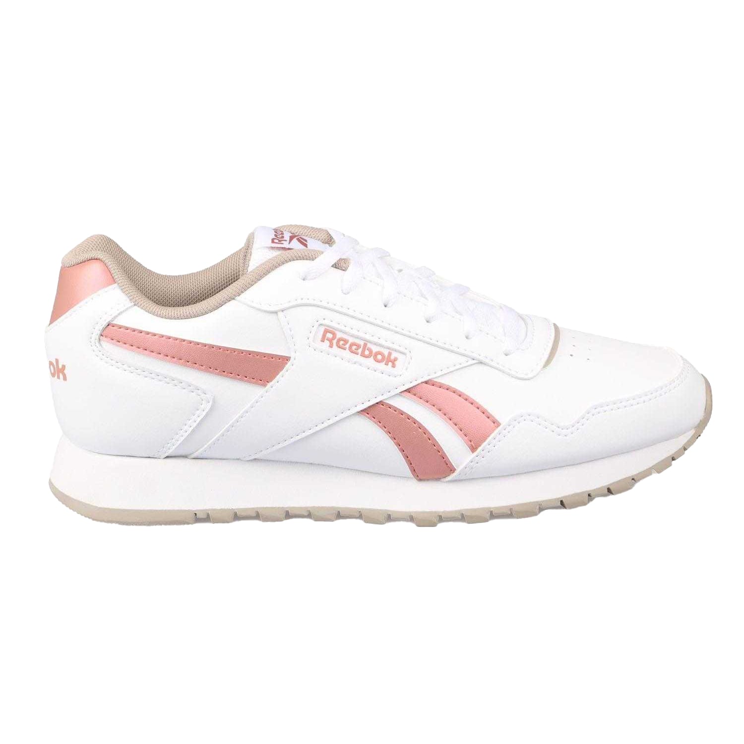 White-Light Pink - Side - Reebok Childrens-Kids Royal Glide Trainers