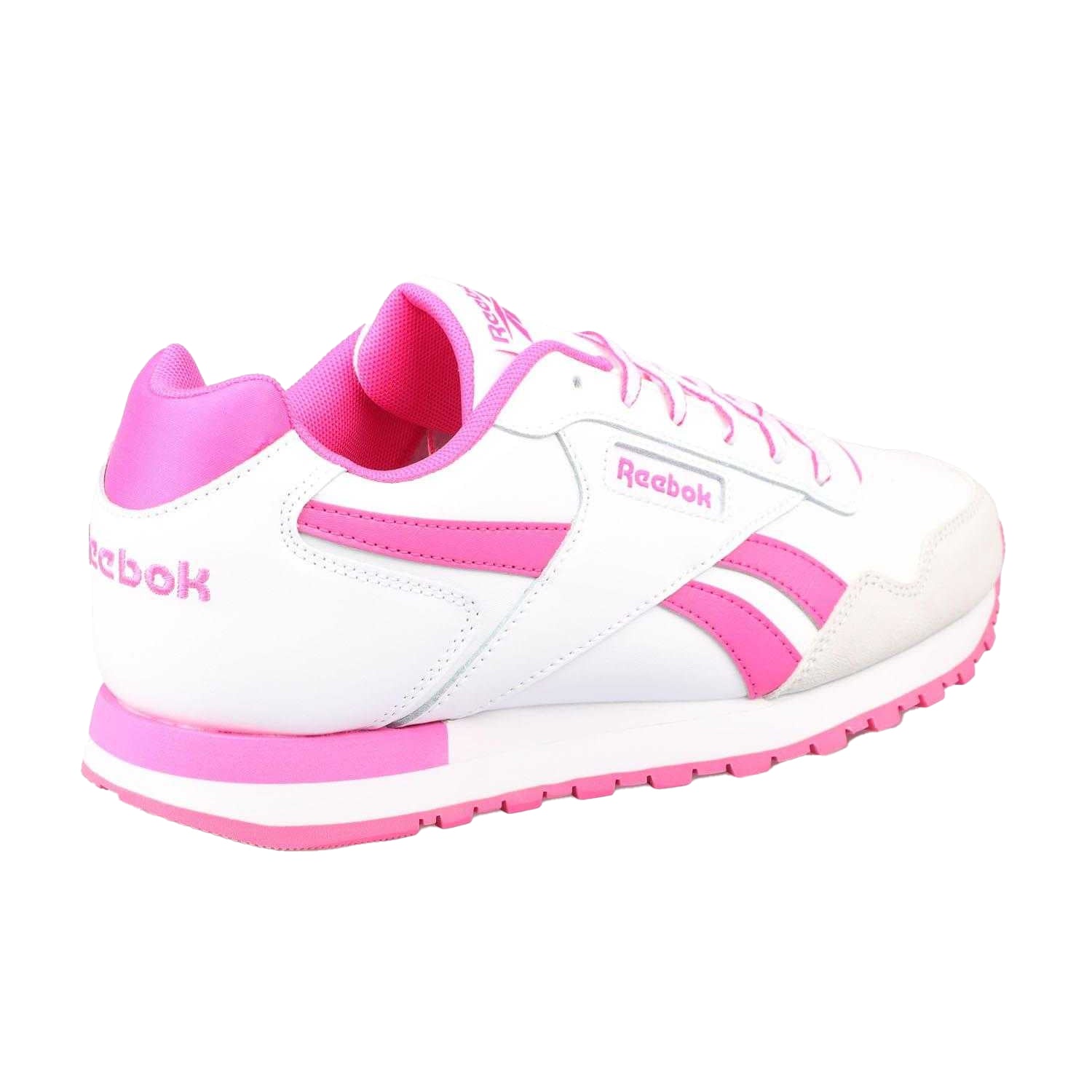 White-Pink - Pack Shot - Reebok Childrens-Kids Royal Glide Trainers