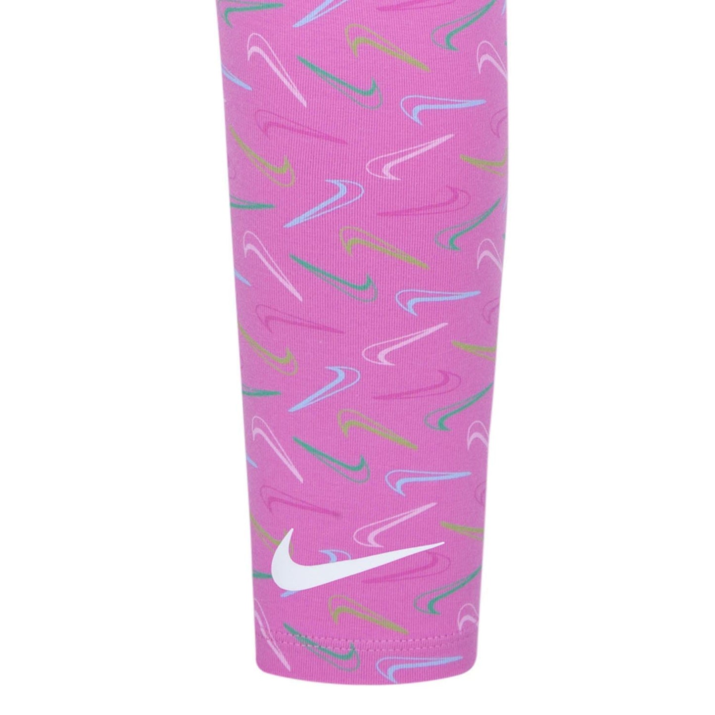 Pink-White - Lifestyle - Nike Girls Swoosh Leggings
