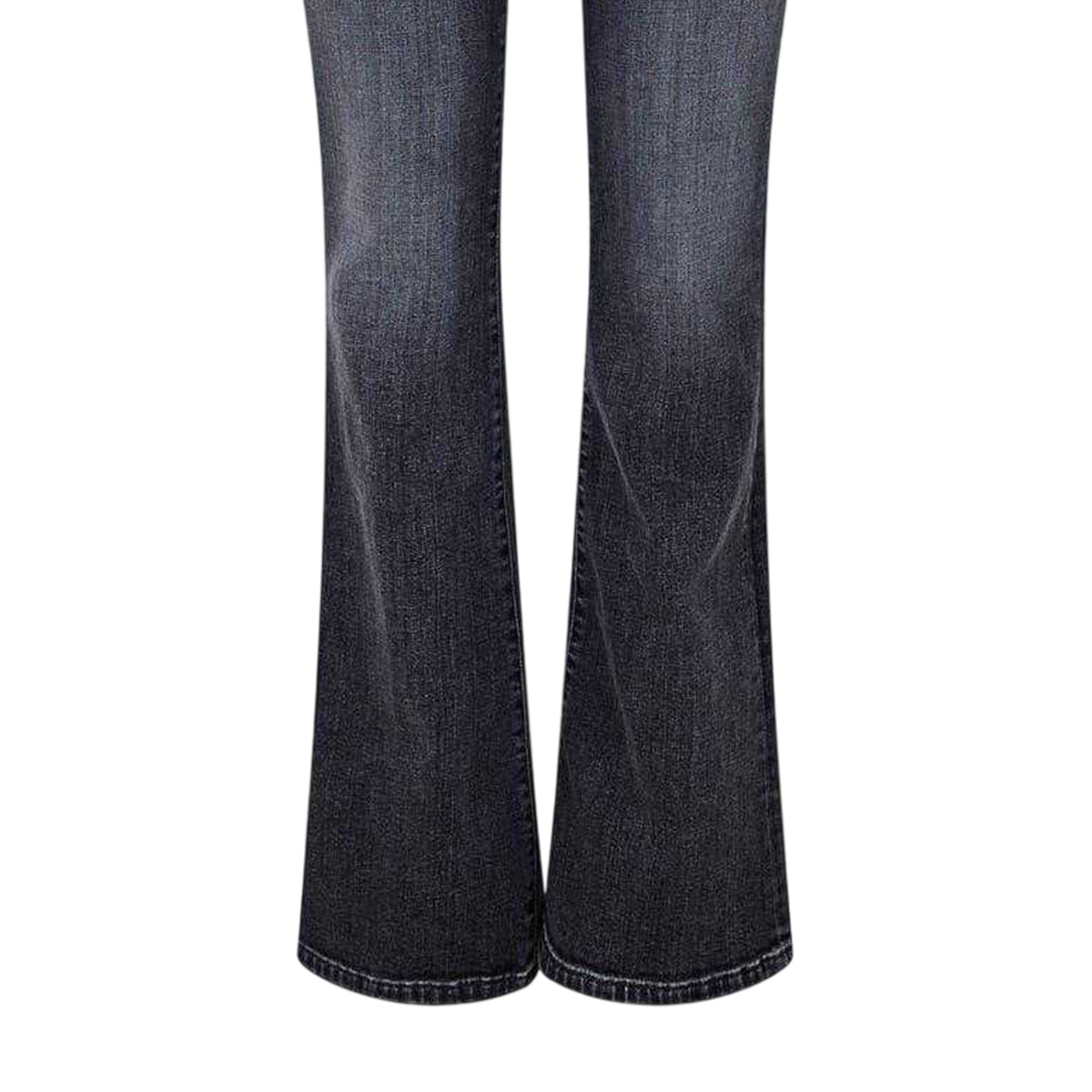 Washed Black - Side - Diesel Womens Ebbey Cotton Denim Bootcut Jeans