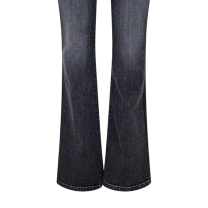 Washed Black - Side - Diesel Womens Ebbey Cotton Denim Bootcut Jeans