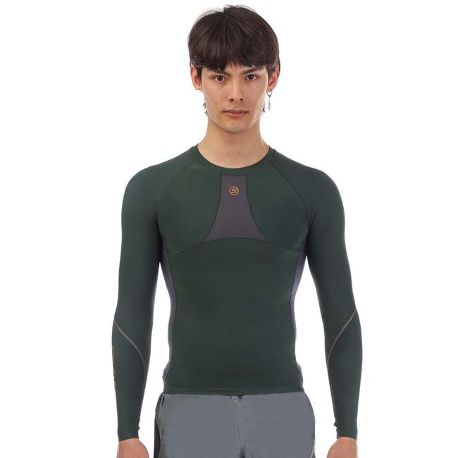Green - Front - Skins Mens Series-3 Long-Sleeved Top