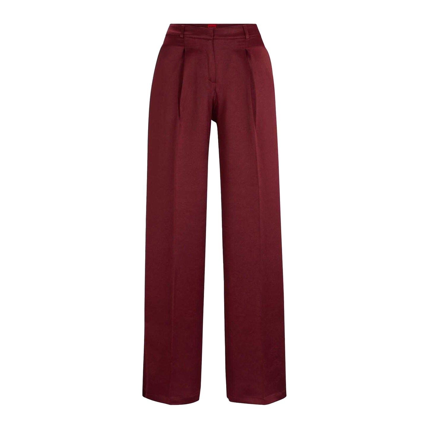 Red - Front - Hugo Boss Womens-Ladies Haroti-1 Regular Trousers