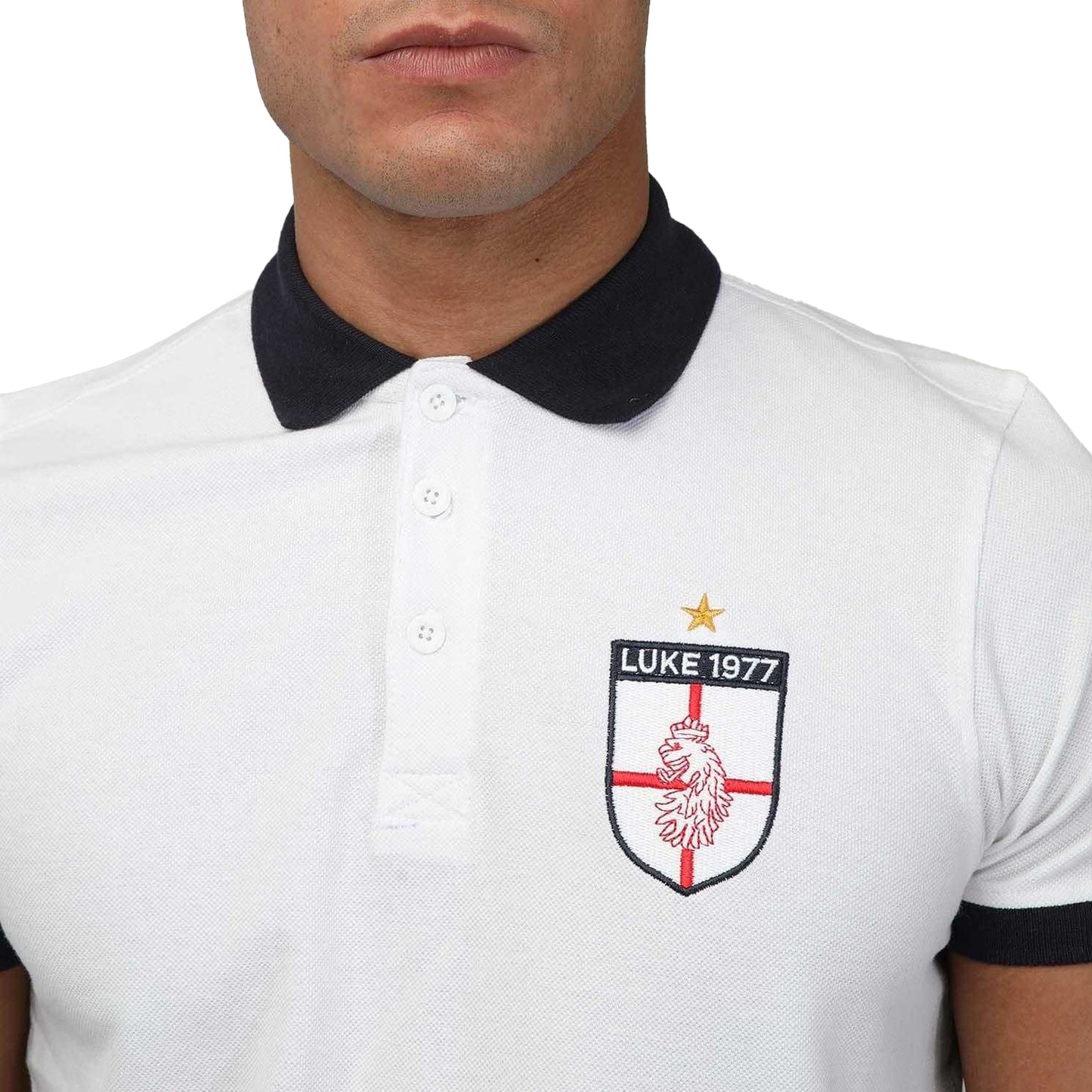 White - Side - Luke 1977 Mens Bobbys Goal Polo Shirt