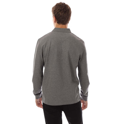 Grey - Back - Lyle & Scott Mens Long-Sleeved Polo Shirt