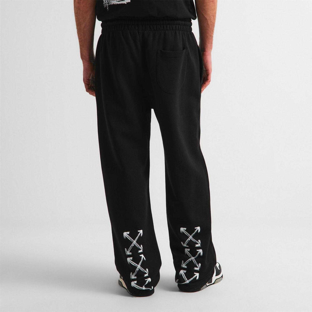 Black - Pack Shot - Off White Mens Slim Fit Jogging Bottoms