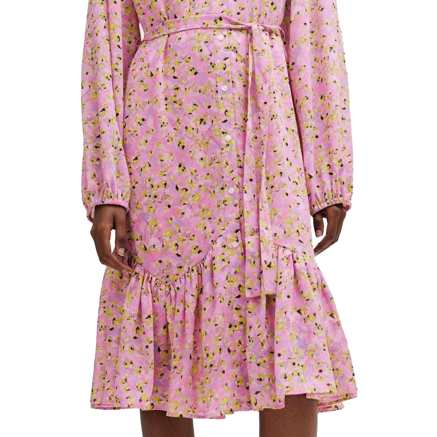 Pink - Lifestyle - Hugo Womens-Ladies Kawarda-1 Floral Dress