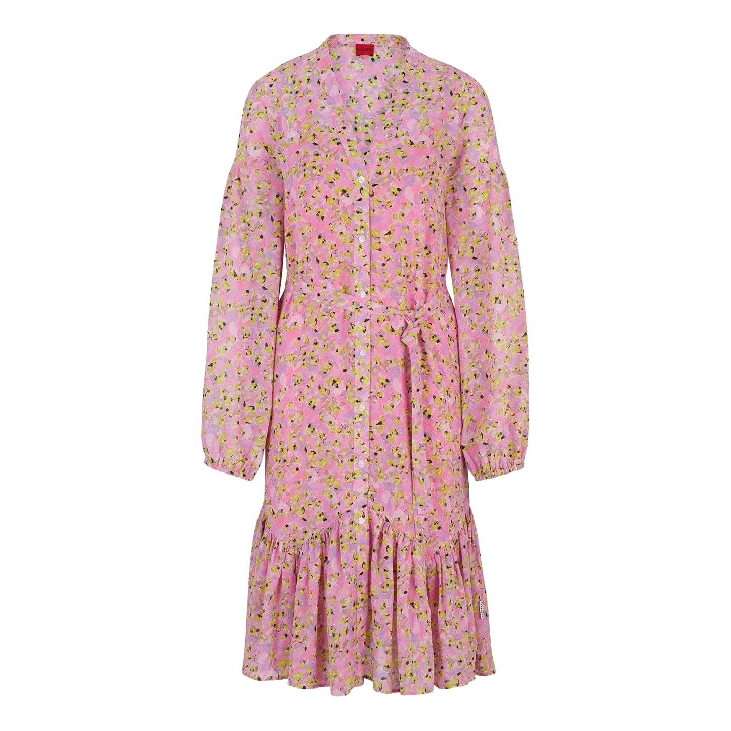Pink - Front - Hugo Womens-Ladies Kawarda-1 Floral Dress