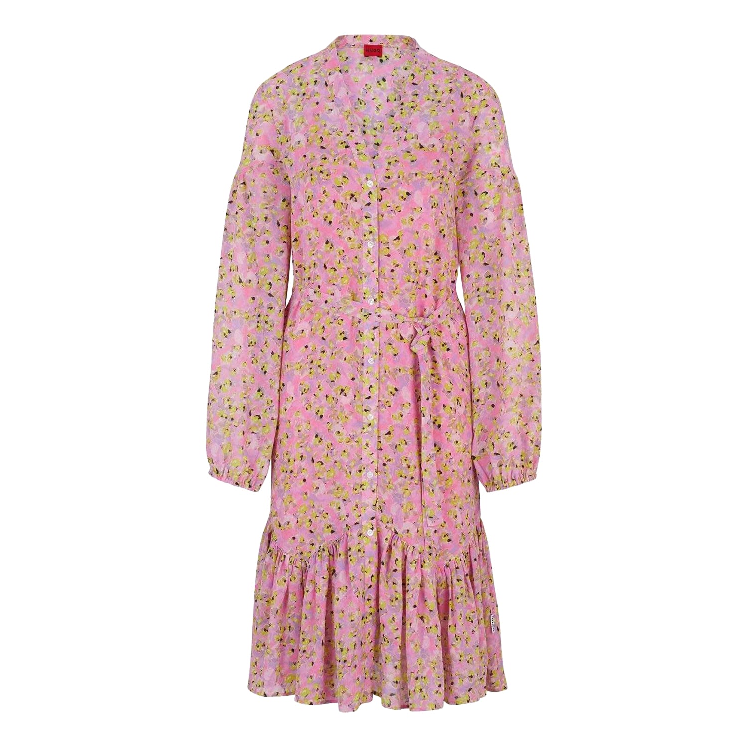 Pink - Front - Hugo Womens-Ladies Kawarda-1 Floral Dress