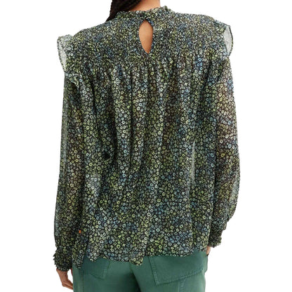 Multicoloured - Back - Hugo Boss Womens-Ladies Georgette Regular Blouse