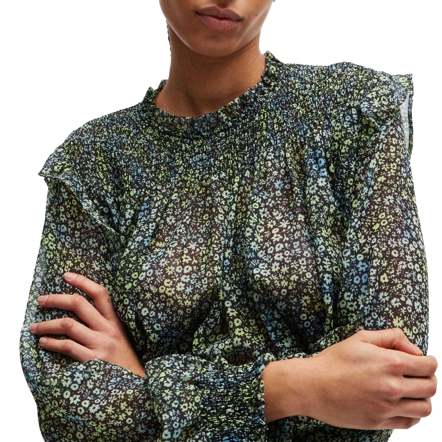 Multicoloured - Lifestyle - Hugo Boss Womens-Ladies Georgette Regular Blouse