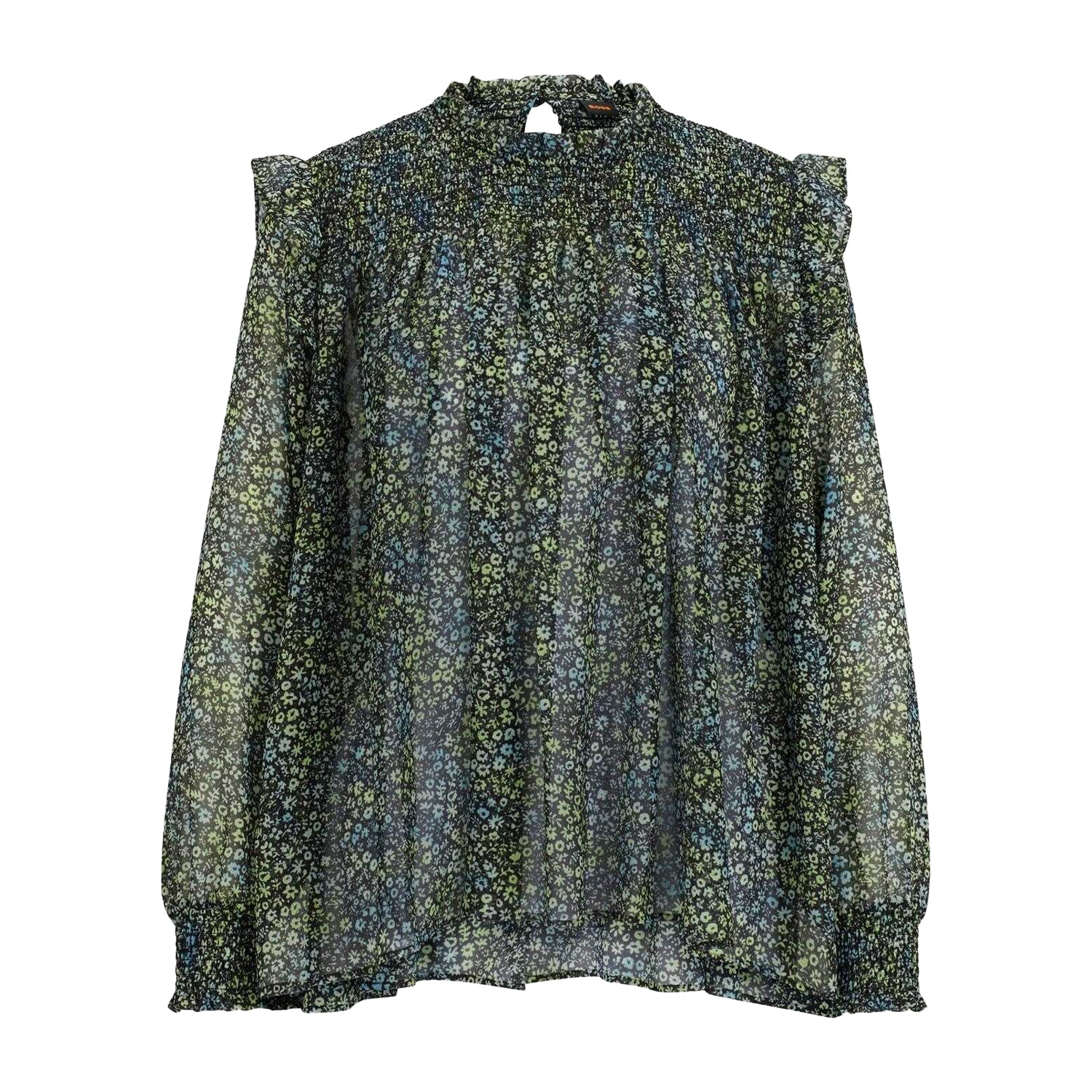 Multicoloured - Front - Hugo Boss Womens-Ladies Georgette Regular Blouse