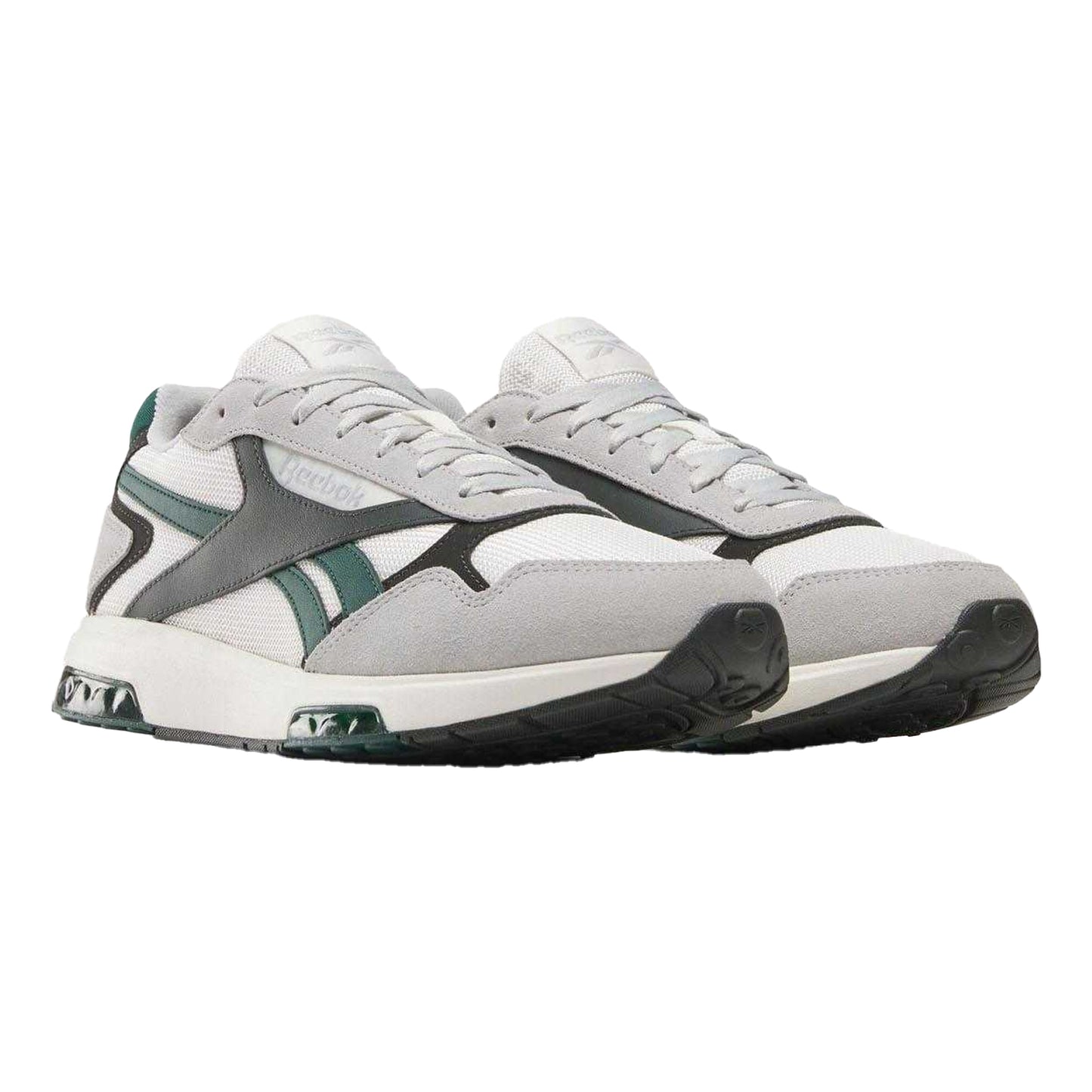 White-Grey - Front - Reebok Unisex Adult Glide DMX Suede Trainers