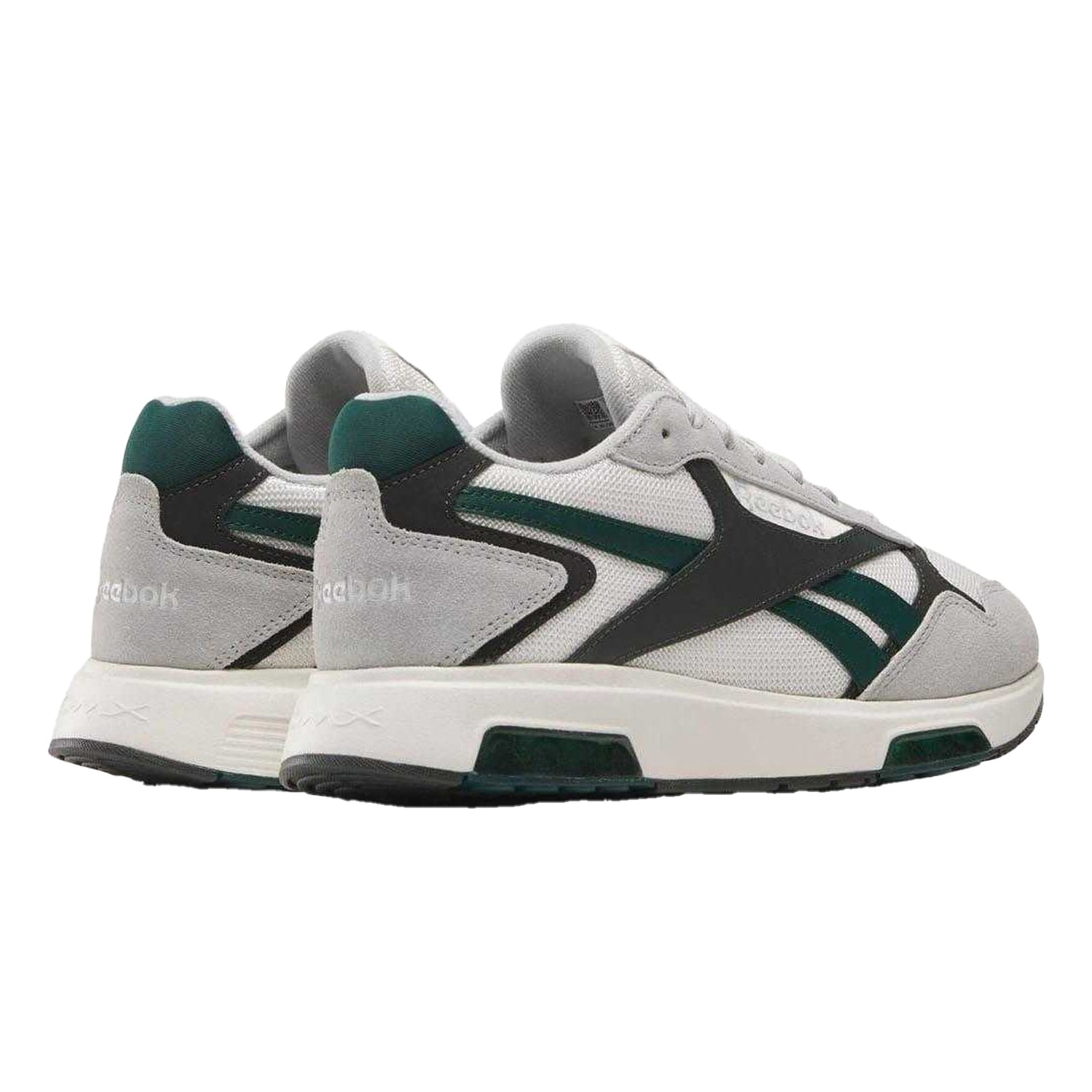 White-Grey - Back - Reebok Unisex Adult Glide DMX Suede Trainers