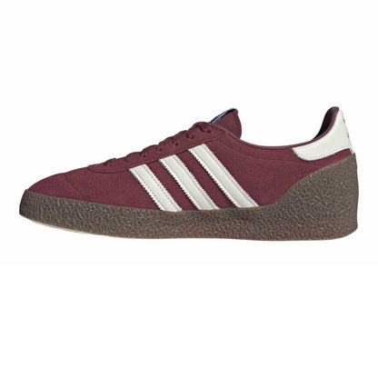 Maroon - Side - Adidas Mens Montreal 76 S Canvas Low Top Sneakers
