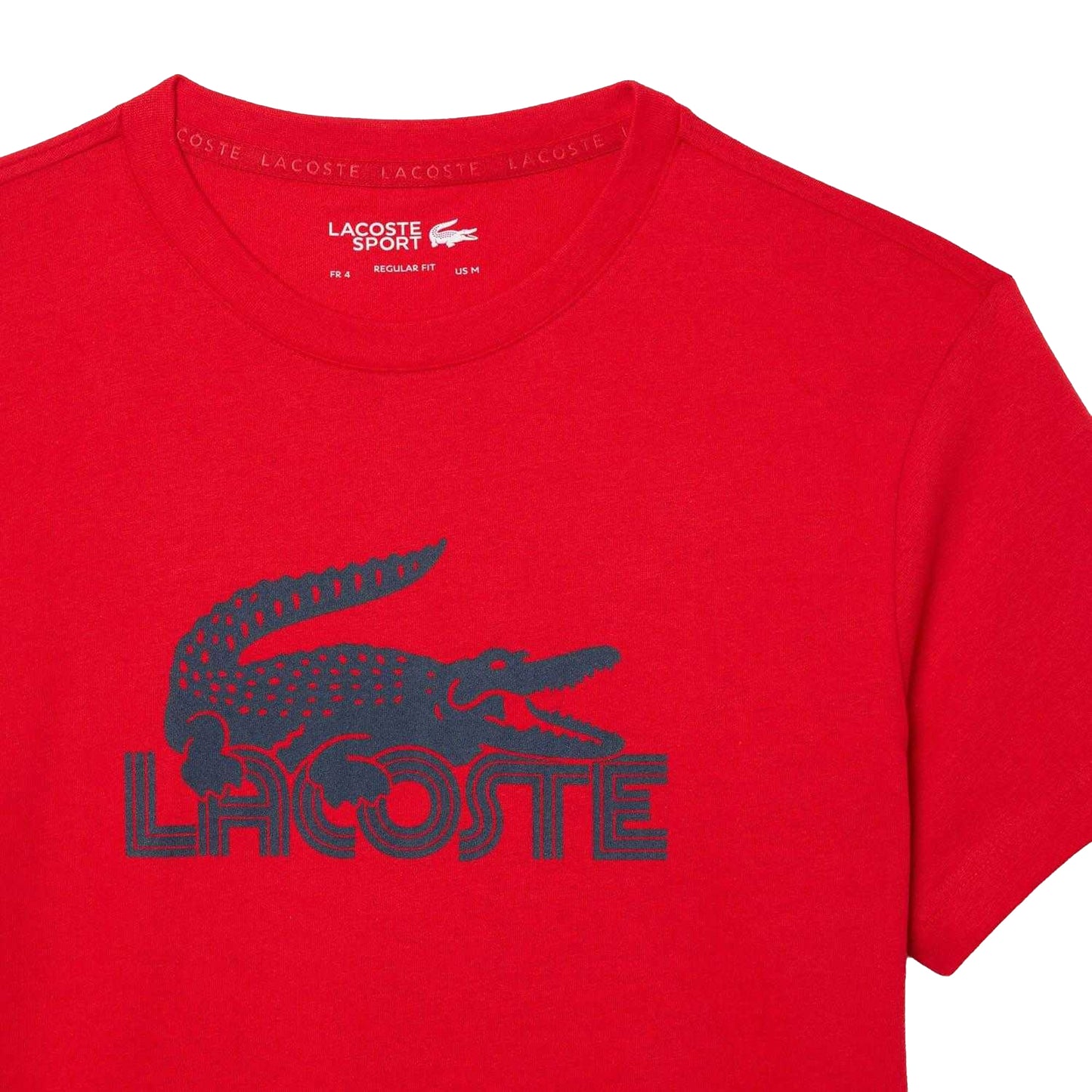 Red-Blue - Pack Shot - Lacoste Mens Cotton Ultra Dry T-Shirt