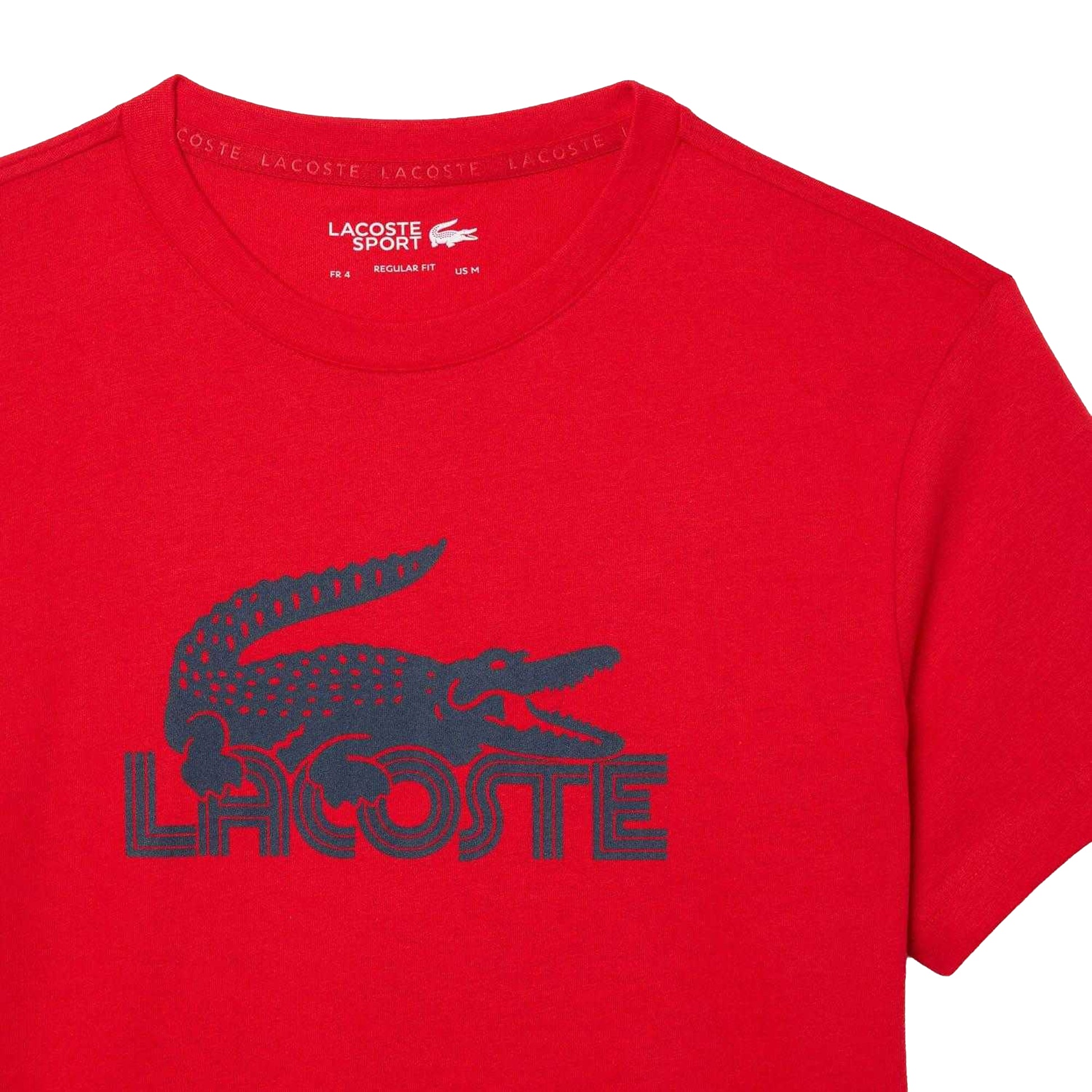 Red-Blue - Pack Shot - Lacoste Mens Cotton Ultra Dry T-Shirt