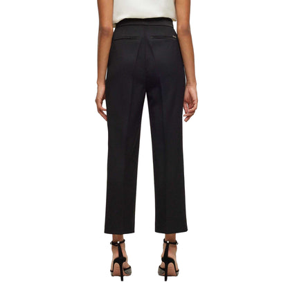Black - Back - Boss Womens-Ladies Tatuxa Regular Tuxedo Trousers