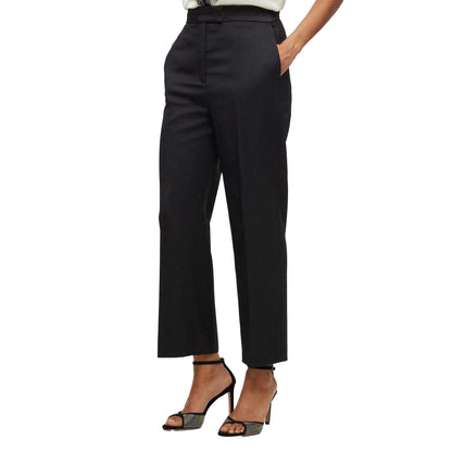 Black - Side - Boss Womens-Ladies Tatuxa Regular Tuxedo Trousers