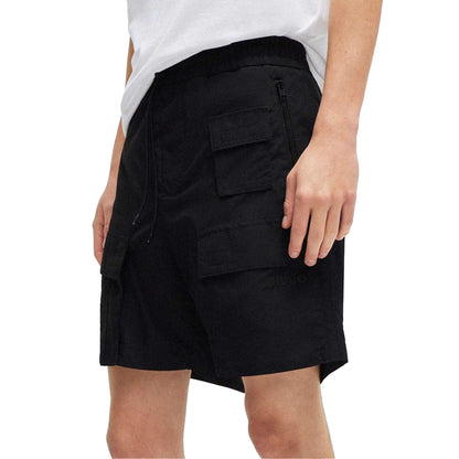 Black - Side - Hugo Mens Jad242 Cargo Shorts