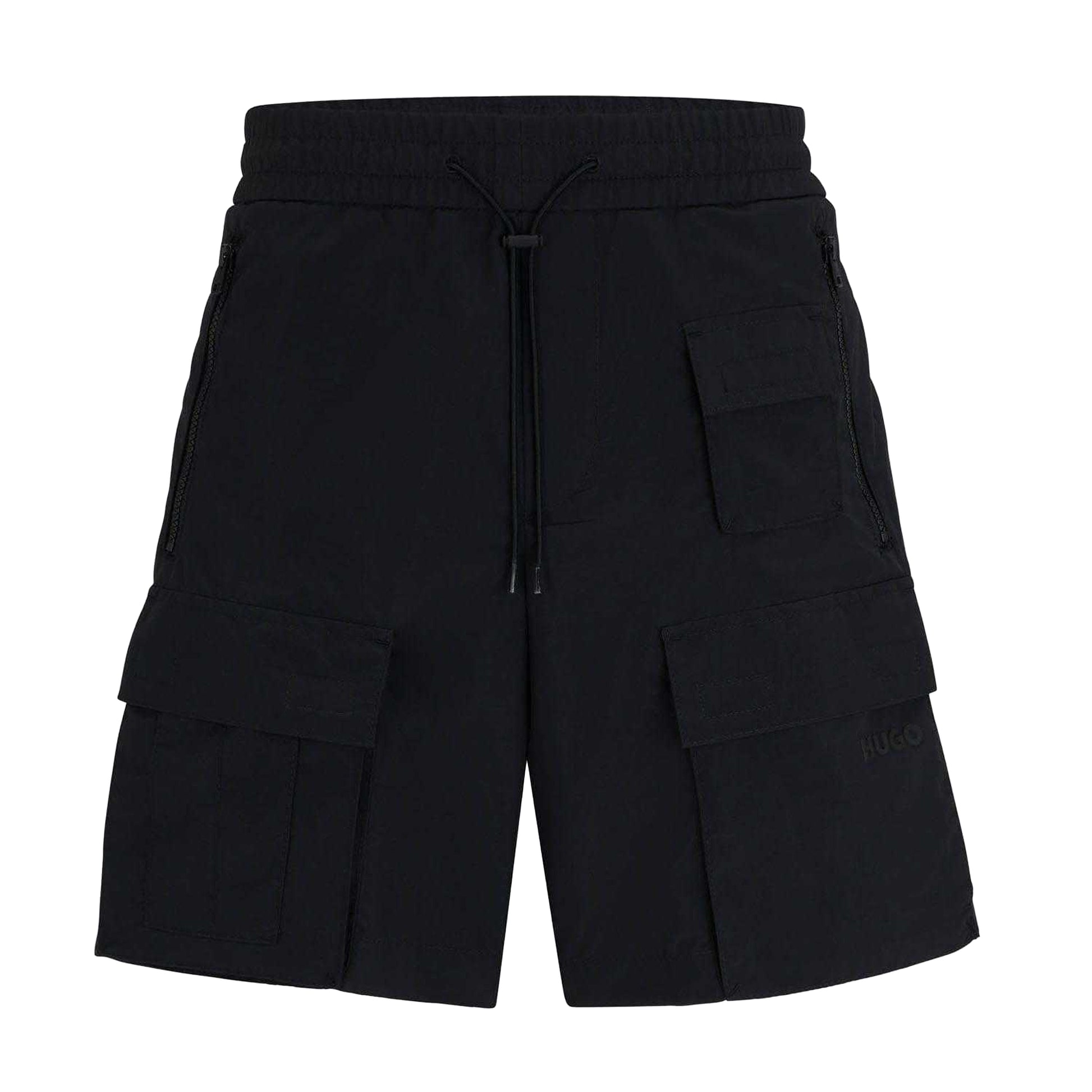 Black - Front - Hugo Mens Jad242 Cargo Shorts