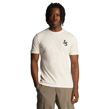 White - Side - Lyle & Scott Mens Club Emblem T-Shirt