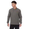 Grey - Front - Lyle & Scott Mens Long-Sleeved Polo Shirt