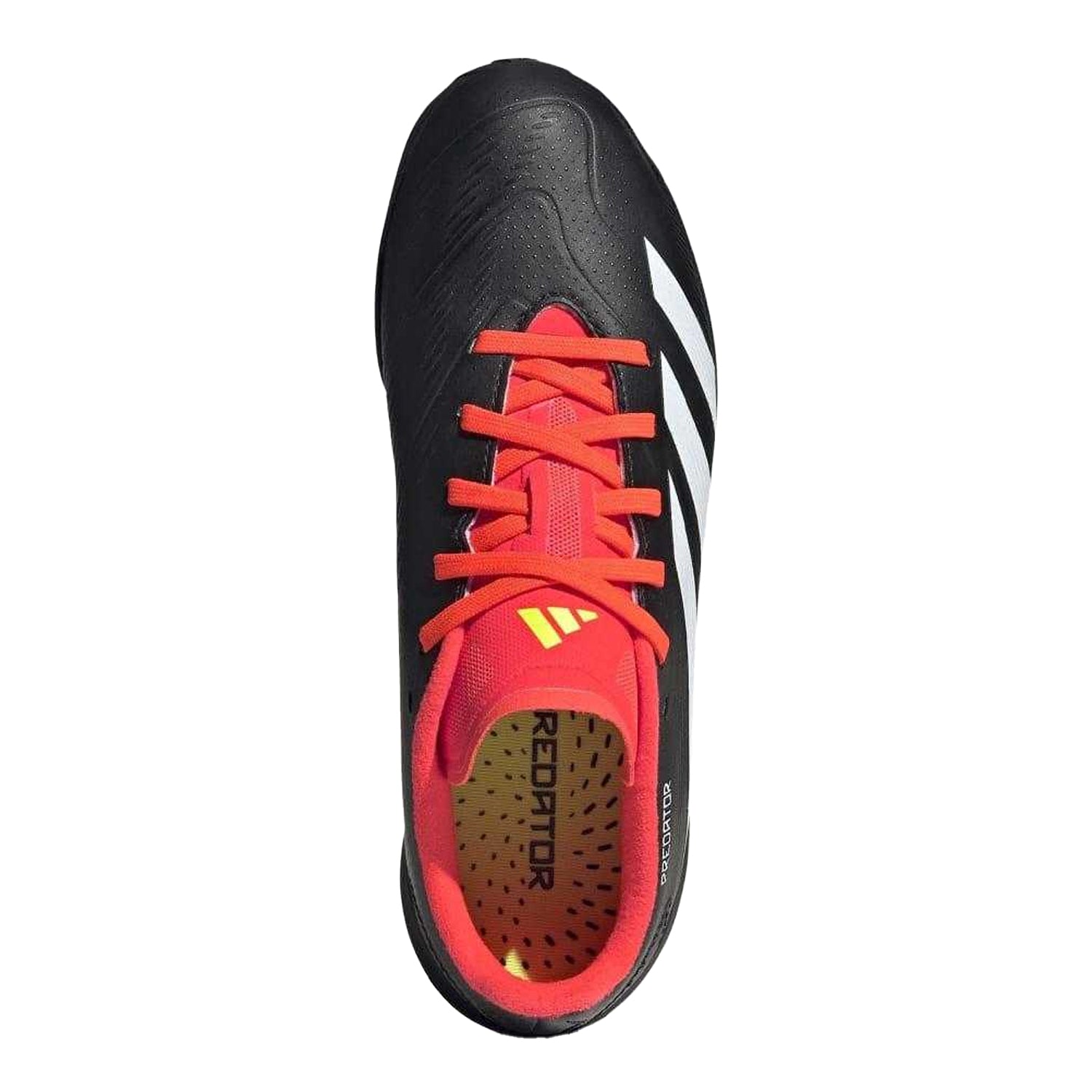 Core Black-Cloud White-Solar Red - Pack Shot - Adidas Childrens-Kids Predator League Artificial Ground Football Boots